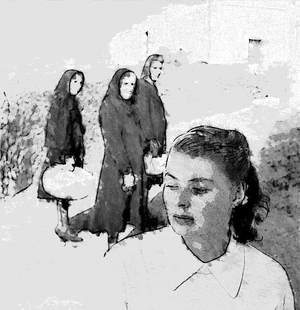 Ingrid Bergman, rielaborazione ad acquarello di M Neri