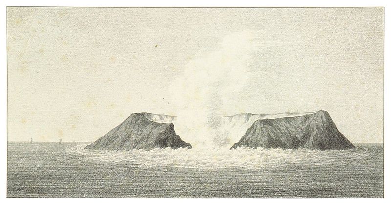 Figura 2_SMYTHE(1832)_29_VIEWS_OF_THE_NEW_VOLCANIC_ISLAND_OF_FERNANDEA,_AS_SEEN_ON_THE_6TH_AUGUST_1831,_DURING_THE_INTERVAL_OF_ERUPTIONS