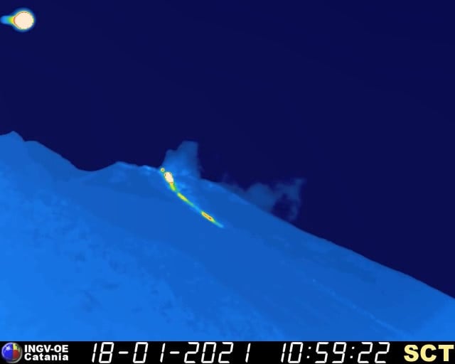 immagine telecamera termica trabocco-lavico-Stromboli-18-gennaio-2021-ore-11