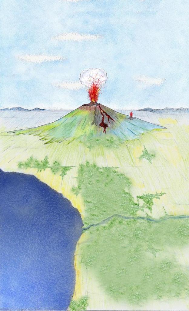 Figura 1 - Il Vesuvio circa 22.000 anni fa.