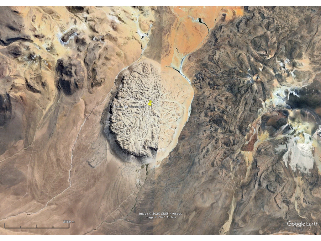 Figura 10 - Immagine Google Earth della Torta di Tocorpuri soprannominata “il cervello più grande al mondo”