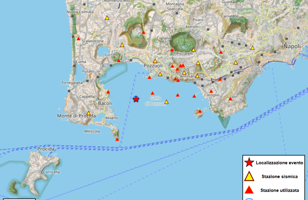 epicentro evento sismico Campi Flegrei 21 maggio 2026